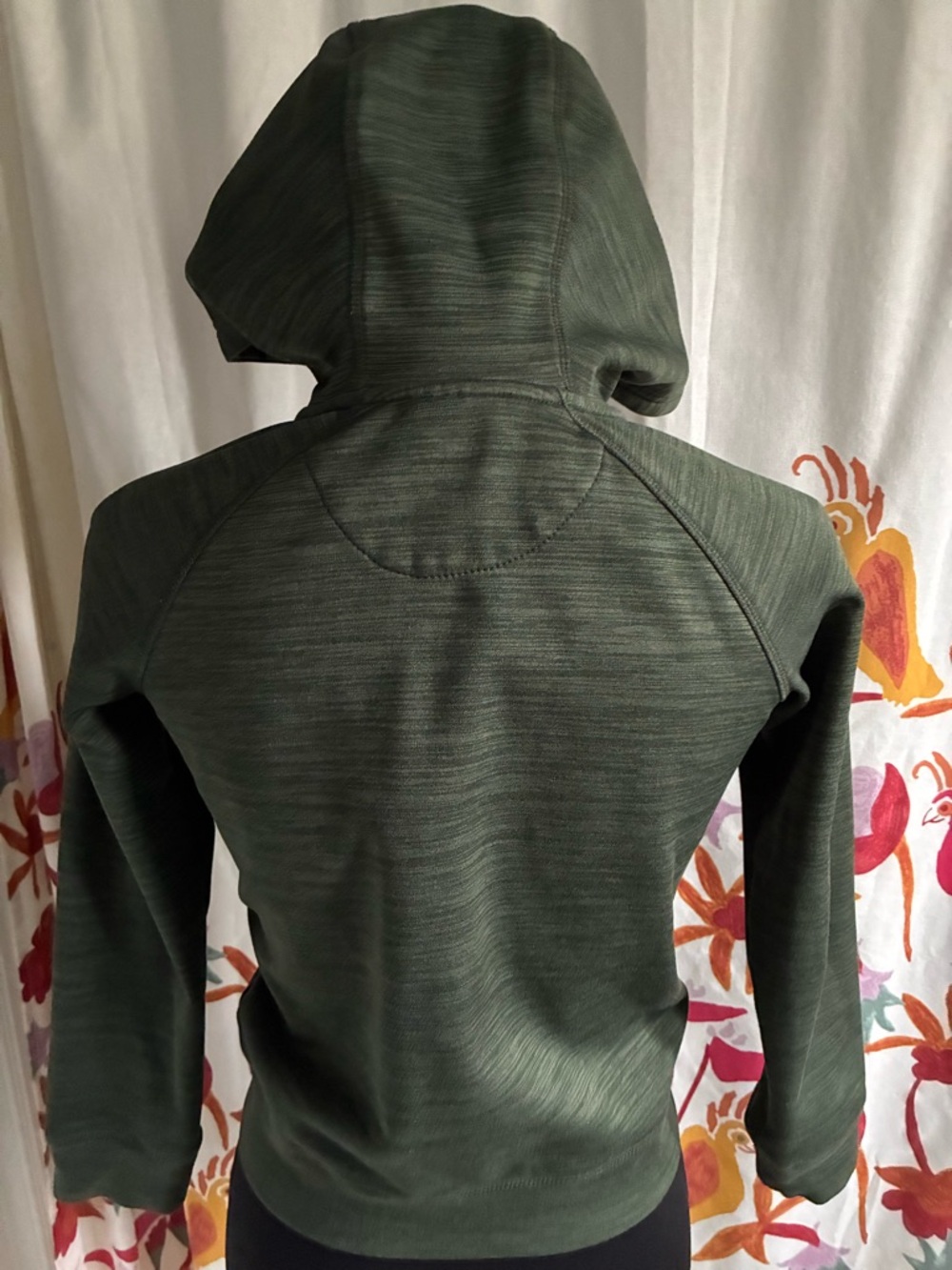 Eddie Bauer Green Zip Hoodie Boys Fleece Jacket Size 7/8